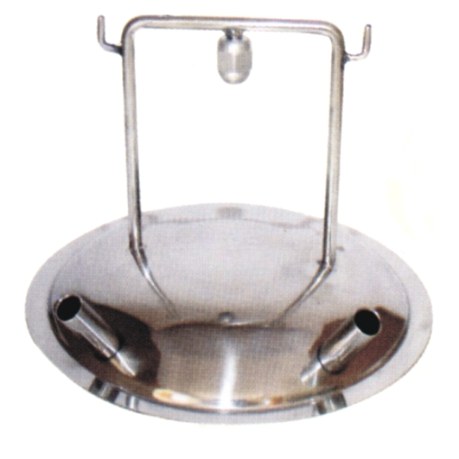 Tampa do tarro dupla cega para pulsador em linha