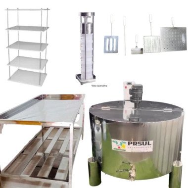 Kit queijaria para processar 500 litros de leite por vez