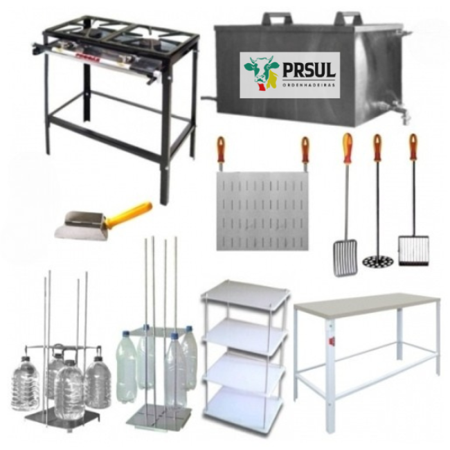 Kit queijaria para processar 100 litros de leite por vez